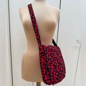 Bottega Veneta Bag One Shoulder Crossbody Leopard Print Leopard Red reversible